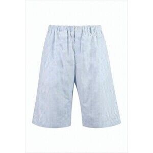 Gucci Light Blue Gingham Check Shorts - NWT